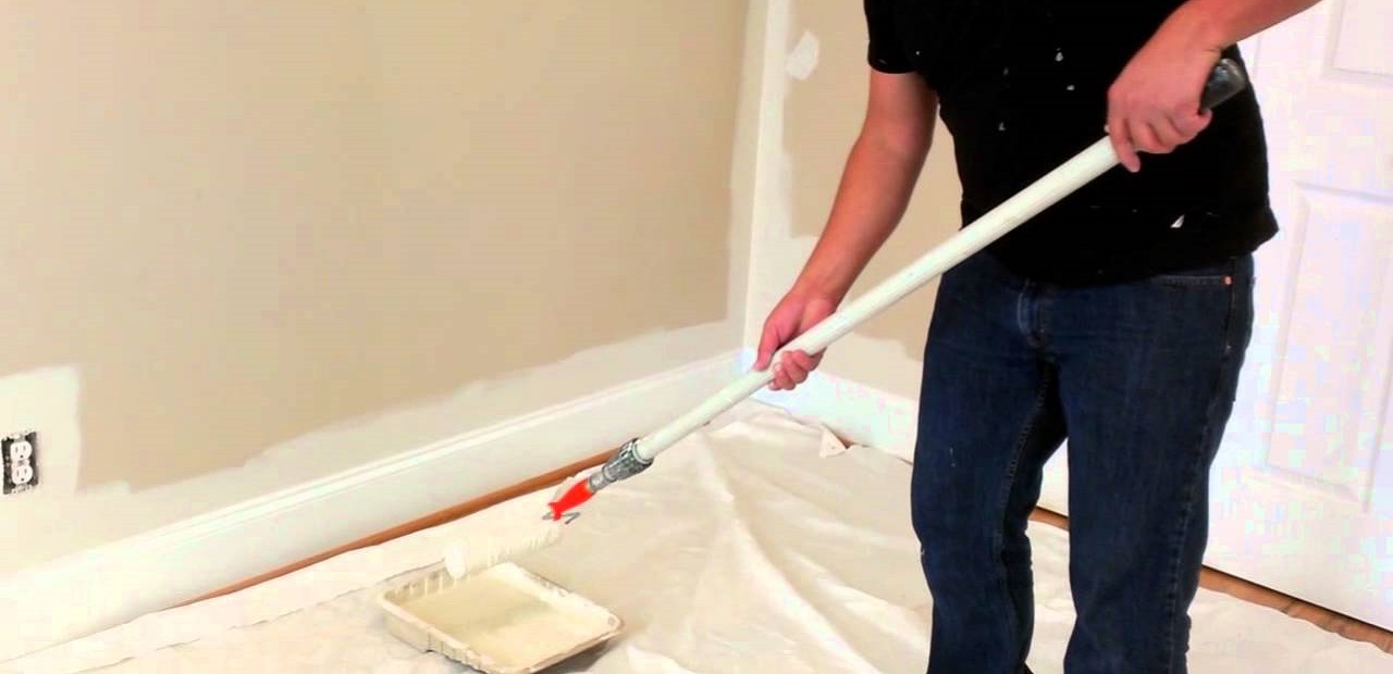 Interior painting in progress
